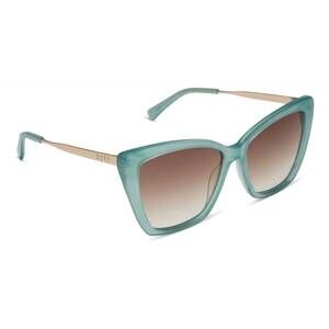 NEW DIFF becky ii sunglasses in aquatic awe/brown gradient